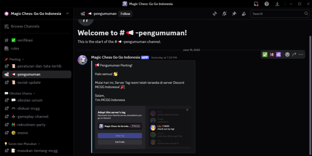Ngobrol Seru Bareng Sesama Player di Discord Resmi MCGG, Apa Sih Itu? Ngobrol Seru Bareng Sesama Player di Discord Resmi MCGG, Apa Sih Itu?