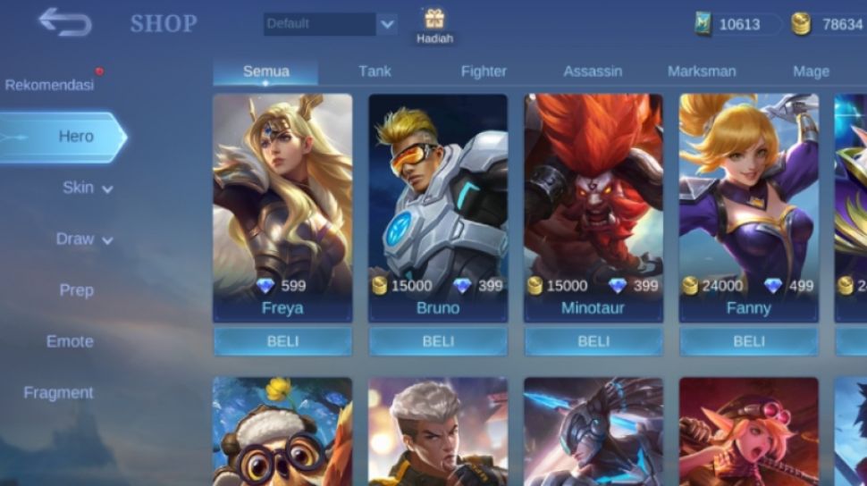 Top Up Mobile Legends Paling Murah, Ini Daftar Hero yang Bisa Kamu Miliki!
