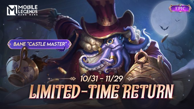 Ada Skin Bane Castle Master Lagi di Event Halloween Mobile Legends 2025, Yuk Intip Sekarang Juga!